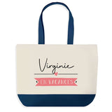 Sac de shopping bleu Virginie en Vacances