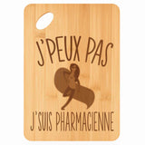 Planche bambou gravée personnalisée femme idée cadeau Fête des Mères apéro 30×20 prénom cuisine plateau fromage anniversaire noel maman mamie