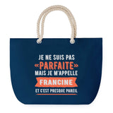Sac de plage Bleu anse corde Francine Parfaite