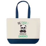 Sac de shopping bleu Sandro Pas Touche Panda