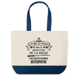 Sac de shopping bleu Ostéopathe Ministère de la Magie
