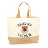 Sac Jute Fête des Mères Fêtes des Pères Mamie Papi Famille Idée Cadeau anniversaire Noël Travail Boulot Métier Départ Retraite Collègue Femme Homme