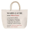 Sac Fête des Mères Mamie Famille Idée Cadeau anniversaire Noël Travail Boulot Métier Départ Retraite Collègue Femme cabas shopping plage