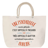 Sac Fête des Mères Mamie Famille Idée Cadeau anniversaire Noël Travail Boulot Métier Départ Retraite Collègue Femme cabas shopping plage