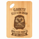 Planche bambou gravée personnalisée femme idée cadeau Fête des Mères apéro 30×20 prénom cuisine plateau fromage anniversaire noel maman mamie