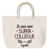 Sac Fête des Mères Mamie Famille Idée Cadeau anniversaire Noël Travail Boulot Métier Départ Retraite Collègue Femme cabas shopping plage
