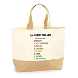 Sac Jute Fête des Mères Fêtes des Pères Mamie Papi Famille Idée Cadeau anniversaire Noël Travail Boulot Métier Départ Retraite Collègue Femme Homme