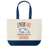 Sac de shopping bleu J'peux pas Caravane