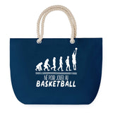 Sac de plage Bleu anse corde Né pour Basketball