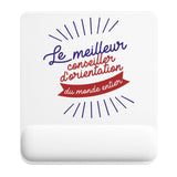 Tapis de souris ergonomique avec repose-poignet, accessoire bureau pour femme et homme, fête des pères, cadeau pas cher, idée cadeau fête des mères, secret santa, départ à la retraite, télétravail et gaming