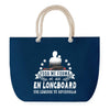 Sac de plage Bleu anse corde Longboard Légende Humour Geek