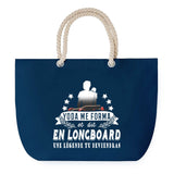 Sac de plage Bleu anse corde Longboard Légende Humour Geek
