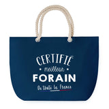 Sac de plage Bleu anse corde Certifié meilleur Forain