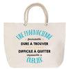 Sac Fête des Mères Mamie Famille Idée Cadeau anniversaire Noël Travail Boulot Métier Départ Retraite Collègue Femme cabas shopping plage