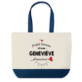 Sac de shopping bleu Bazar d'une Geneviève d'amour