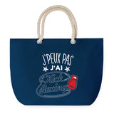 Sac de plage Bleu anse corde J'peux Pas Kick Boxing