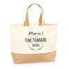 Sac Jute Fête des Mères Fêtes des Pères Mamie Papi Famille Idée Cadeau anniversaire Noël Travail Boulot Métier Départ Retraite Collègue Femme Homme