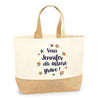 Sac Jute Fête des Mères Fêtes des Pères Mamie Papi Famille Idée Cadeau anniversaire Noël Travail Boulot Métier Départ Retraite Collègue Femme Homme