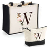 Cabas femme sac plage ou shopping tote bag pochette trousse Idée cadeau original pour anniversaire Noël travail départ retraite collègue famille fete des mères maman mamie
