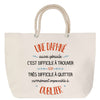 Sac Fête des Mères Mamie Famille Idée Cadeau anniversaire Noël Travail Boulot Métier Départ Retraite Collègue Femme cabas shopping plage