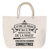 Sac Fête des Mères Mamie Famille Idée Cadeau anniversaire Noël Travail Boulot Métier Départ Retraite Collègue Femme cabas shopping plage