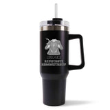 Mug isotherme Noir super Assistante administratif Femme