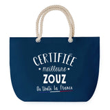 Sac de plage Bleu anse corde Certifiée meilleure Zouz