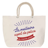 Sac Fête des Mères Mamie Famille Idée Cadeau anniversaire Noël Travail Boulot Métier Départ Retraite Collègue Femme cabas shopping plage