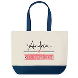 Sac de shopping bleu Andréa en Vacances
