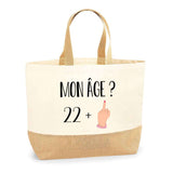 Sac Jute Fête des Mères Fêtes des Pères Mamie Papi Famille Idée Cadeau anniversaire Noël Travail Boulot Métier Départ Retraite Collègue Femme Homme