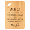 Planche bambou gravée personnalisée femme idée cadeau Fête des Mères apéro 30×20 prénom cuisine plateau fromage anniversaire noel maman mamie