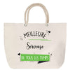 Sac Fête des Mères Mamie Famille Idée Cadeau anniversaire Noël Travail Boulot Métier Départ Retraite Collègue Femme cabas shopping plage