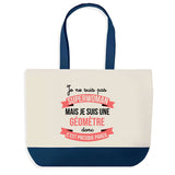 Sac de shopping bleu Géomètre Superwoman