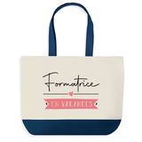 Sac de shopping bleu Formatrice en Vacances