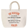 Sac Fête des Mères Mamie Famille Idée Cadeau anniversaire Noël Travail Boulot Métier Départ Retraite Collègue Femme cabas shopping plage