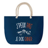 Sac de plage Bleu anse corde J'peux Pas Chiner
