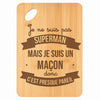 Planche bambou gravée personnalisée homme idée cadeau Fête des Pères apéro 30×20 prénom cuisine plateau fromage anniversaire noel papa papi 