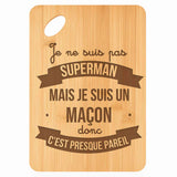 Planche bambou gravée personnalisée homme idée cadeau Fête des Pères apéro 30×20 prénom cuisine plateau fromage anniversaire noel papa papi 