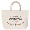 Sac Fête des Mères Mamie Famille Idée Cadeau anniversaire Noël Travail Boulot Métier Départ Retraite Collègue Femme cabas shopping plage