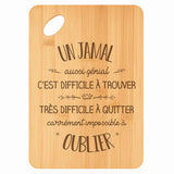 Planche bambou gravée personnalisée homme idée cadeau Fête des Pères apéro 30×20 prénom cuisine plateau fromage anniversaire noel papa papi 