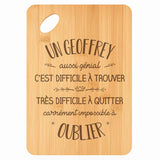 Planche bambou gravée personnalisée homme idée cadeau Fête des Pères apéro 30×20 prénom cuisine plateau fromage anniversaire noel papa papi 