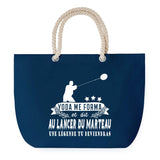 Sac de plage Bleu anse corde Lancer du Marteau Légende Humour Geek