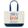 Sac de shopping bleu J'peux pas Cabaret