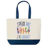 Sac de shopping bleu J'peux pas Cabaret