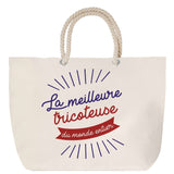 Sac Fête des Mères Mamie Famille Idée Cadeau anniversaire Noël Travail Boulot Métier Départ Retraite Collègue Femme cabas shopping plage