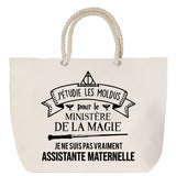 Sac Fête des Mères Mamie Famille Idée Cadeau anniversaire Noël Travail Boulot Métier Départ Retraite Collègue Femme cabas shopping plage