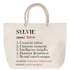Sac Fête des Mères Mamie Famille Idée Cadeau anniversaire Noël Travail Boulot Métier Départ Retraite Collègue Femme cabas shopping plage