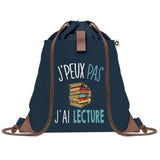 sac a dos bleu coton recycle avec pochette idee cadeau originale pour collegue ami prof ou membre de la famille cadeau mixte noel anniversaire secret santa ou depart au travail sac leger pratique et ecologique design breton moderne