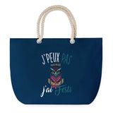 Sac de plage Bleu anse corde J'peux Pas Festi