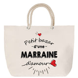 Sac Fête des Mères Mamie Famille Idée Cadeau anniversaire Noël Travail Boulot Métier Départ Retraite Collègue Femme cabas shopping plage